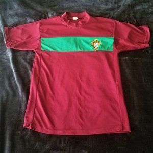 Cristiano Ronaldo Portugal International Jersey, Maroon/Gold, Men's Medium,